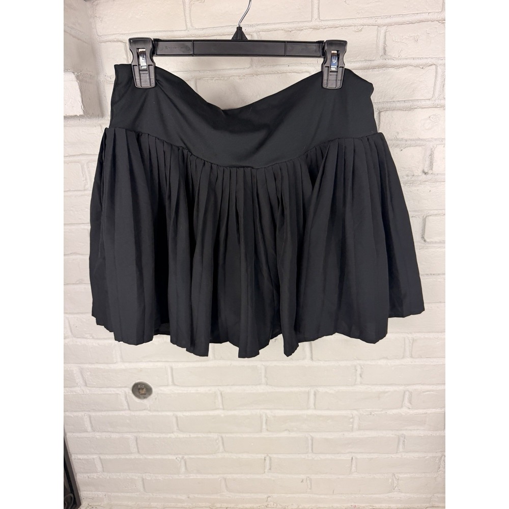 All in Motion Women's Black Pleated Tennis Skort Lined, Size L Regular